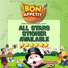 Monopoly_ Stickers_Card_Go⚡BON APPETIT⚡1-6STARS⚡ TRUSTED SELLER⚡ NEW ALBUM