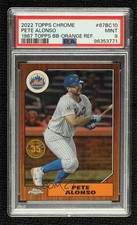 2022 Chrome 1987 Topps Baseball Orange Refractor 14/25 Pete Alonso PSA 9 1jp8