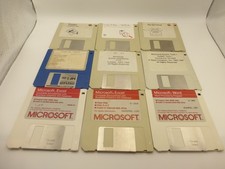 Vintage Apple Macintosh Software Disk Lot of 9 Tested Mac Microsoft Excel/Word