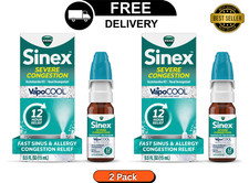 (2 Pack) Vicks Sinex Severe VapoCOOL Nasal Spray 0.5 fl oz Sinus Relief.