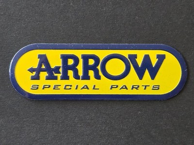 ARROW Auspuff Emblem Aufkleber hitzefest Aluminium Plakette