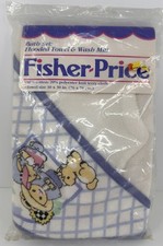 Vtg Fisher Price Baby Bath Set Hooded Towel  Wash Mitt Sunshine Bears NOS