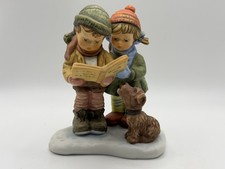 Goebel Berta Hummel Figurine “Holiday Harmony” Girl Boy Dog BH 18 Vintage 