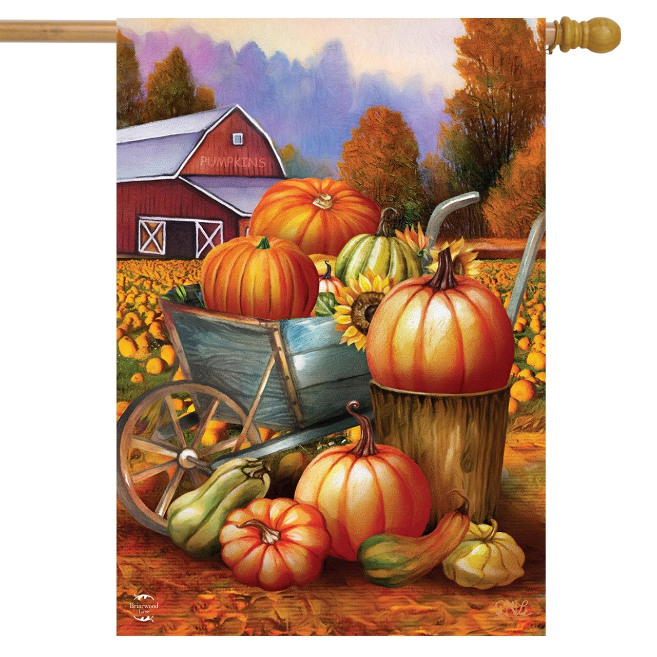 Briarwood Lane Pumpkin Farm House Flag - Thumbnail 2