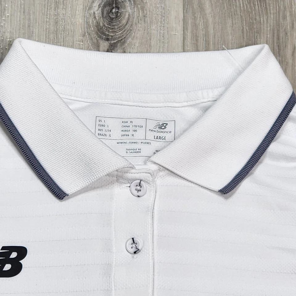 New Balance Polo Women's Large White Rally 2.0 New - Image 3 of 4