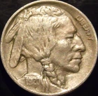 1920-P Buffalo Nickel Choice Original XF/AU Full Horn