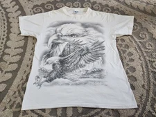 Springhill 90s Native Eagle Head Mountain Nature AOP Vintage T Shirt Size L