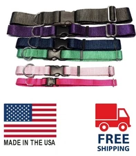 Custom Nylon Dog Collars -Adjustable Made in USA