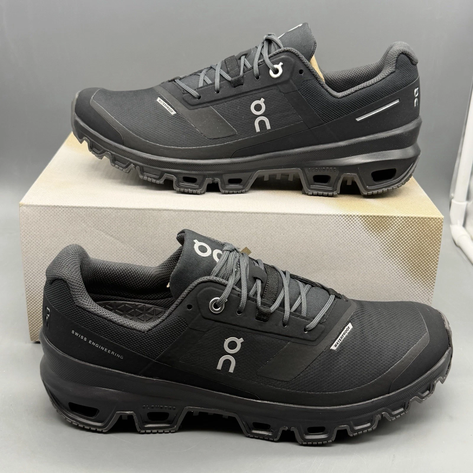 On Cloud Cloudventure Waterproof Mens 7.5 Women’s 9 Outdoor Trail Shoes Black