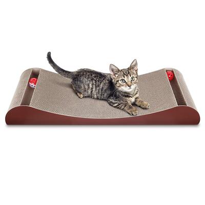 FluffyDream Cat Scratcher Cardboard Lounge Bed Cat Scratching Pad Pet Lounger