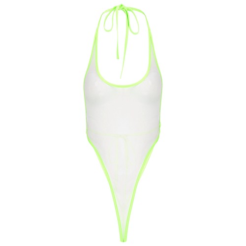 One Piece Damen-Badeanzug durchsehen Monokini hochgeschnittener Tanga Body Bademode - Bild 19 von 82
