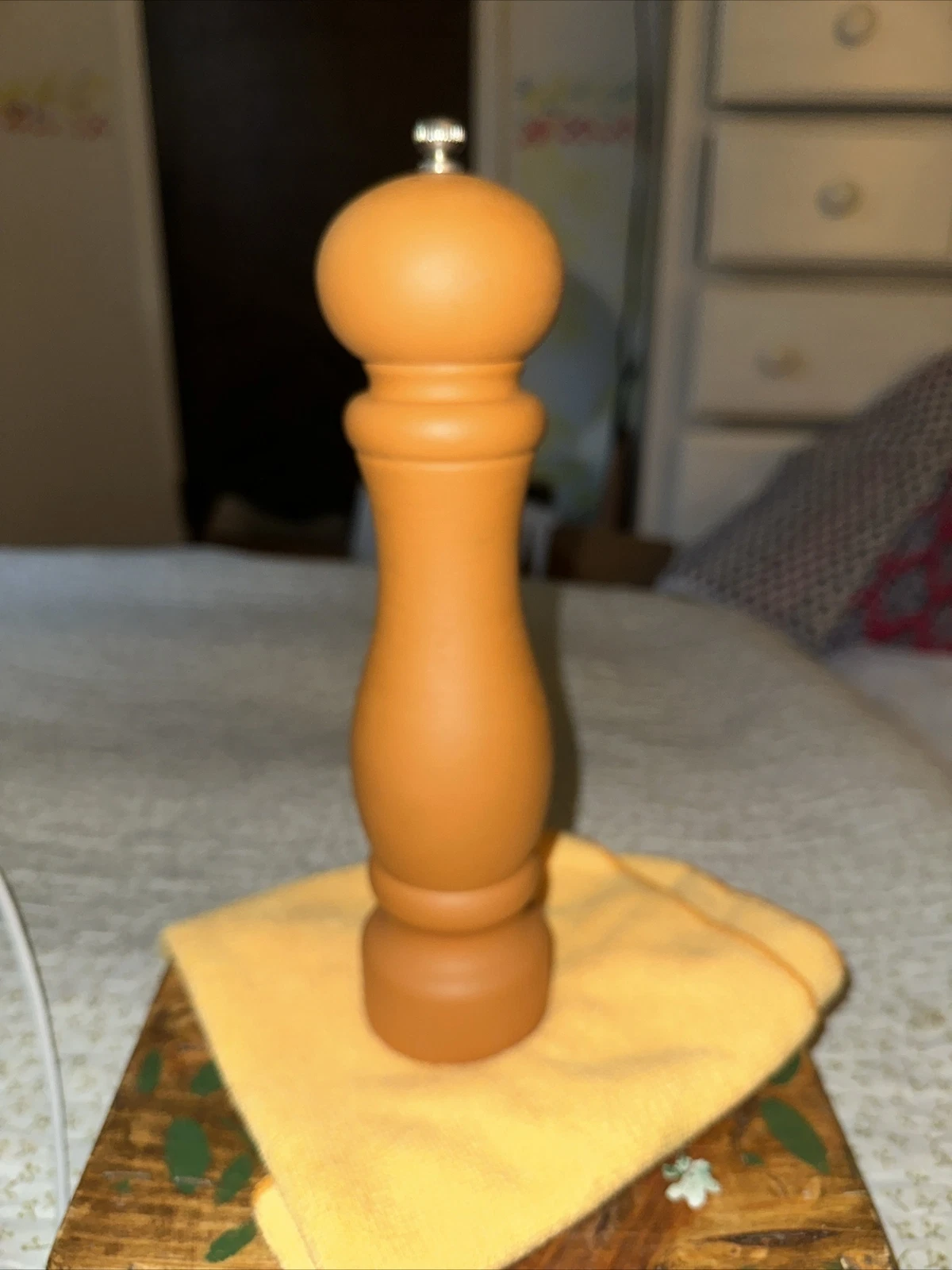 Trudeau 11” Hand painted Umber Wood Pepper Mill/Grinder (ALX)
