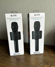 2 Core Innovations Wireless Bluetooth Karaoke Microphone w/ Speakers KRMC101BL 