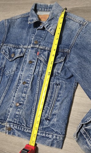 Levis Jacket Mens 36 Long Blue Denim Jean Trucker Biker USA - Picture 13 of 19