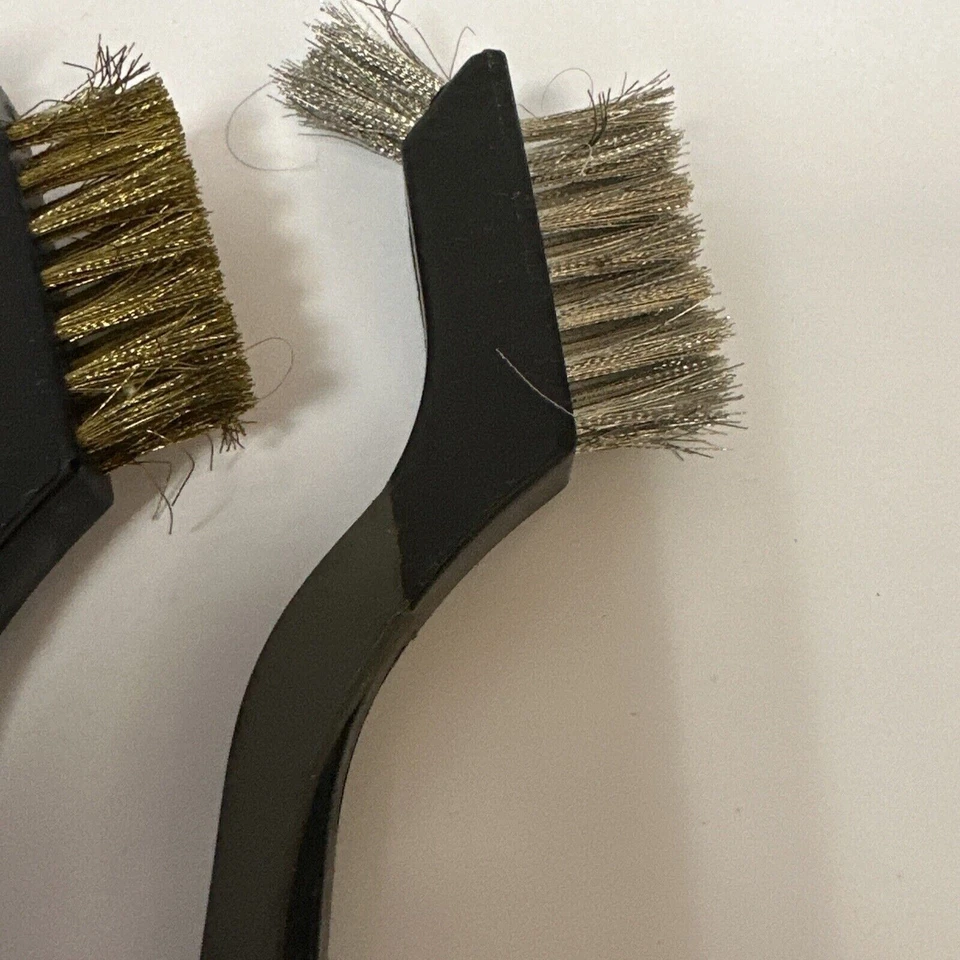 2x Workforce Detailing Or Cleaning Brush Golden And Silver Metal Brushes - Image 3 of 4