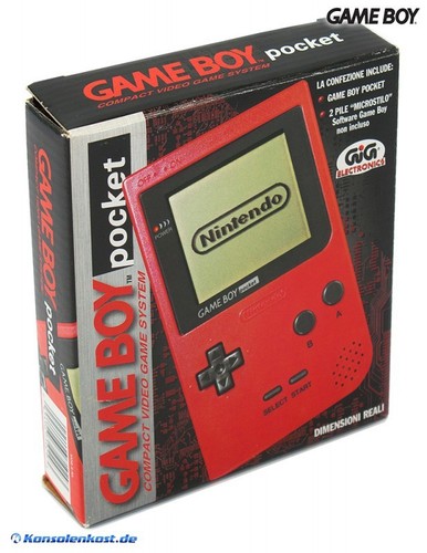 GameBoy Pocket - Konsole #rot (ITA) (mit OVP) NEUWERTIG - Bild 1 von 8