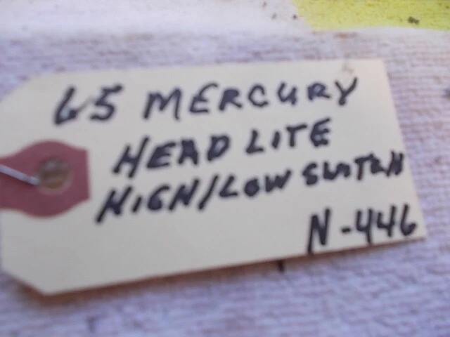 Mercury 1965 4 puertas Monterey "Breezeway", faro interruptor alto/bajo original, N-446 Foto 3 de 3