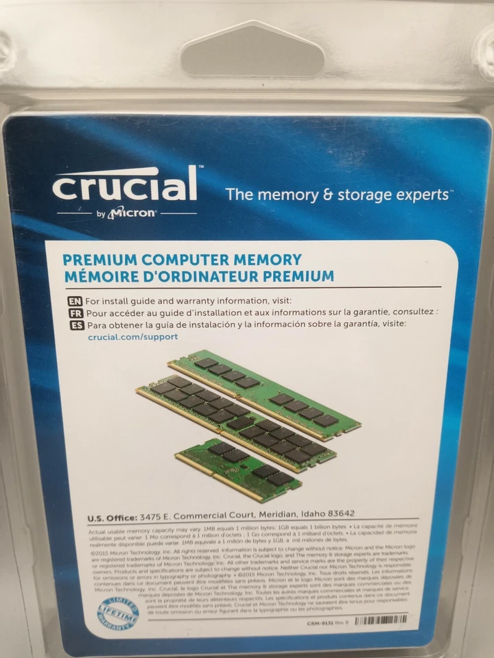 Crucial 64 GB RDIMM 2133 MHz PC4-17000 DDR4 Memory (CT4K16G4RFD4213) - Image 3 of 3