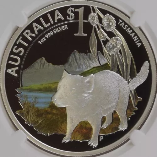 AUSTRALIA. 2010, Dollar, Silver - NGC PF70 - Top Pop 🥇 Tasmania