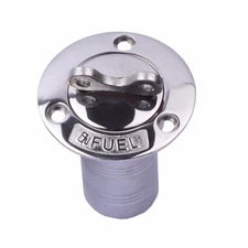 1.3" Stainless Steel Boat Deck Gas Fuel Filler with Key Cap Marine Fuel Filler