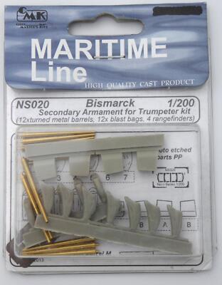 NS020 Maritime Line Bismarck 1/200 Secondary Armanent for Trumpeter Kit CMK