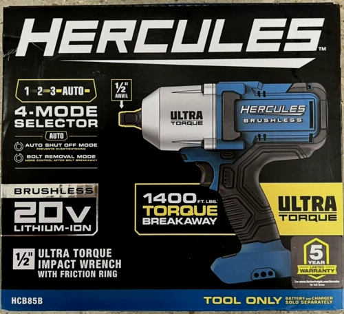 HERCULES 20V Brushless Cordless 1 2 in. Ultra Torque Impact Wrench Tool Only
