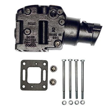 Exhaust Elbow Barr Mercruiser V6 V8 w/Center Rise 4'' ID Hose 7? Dwn Angle