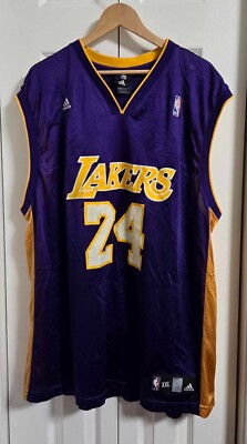 Kobe Bryant #24 Los Angeles Lakers Adidas Basketball Jersey Size