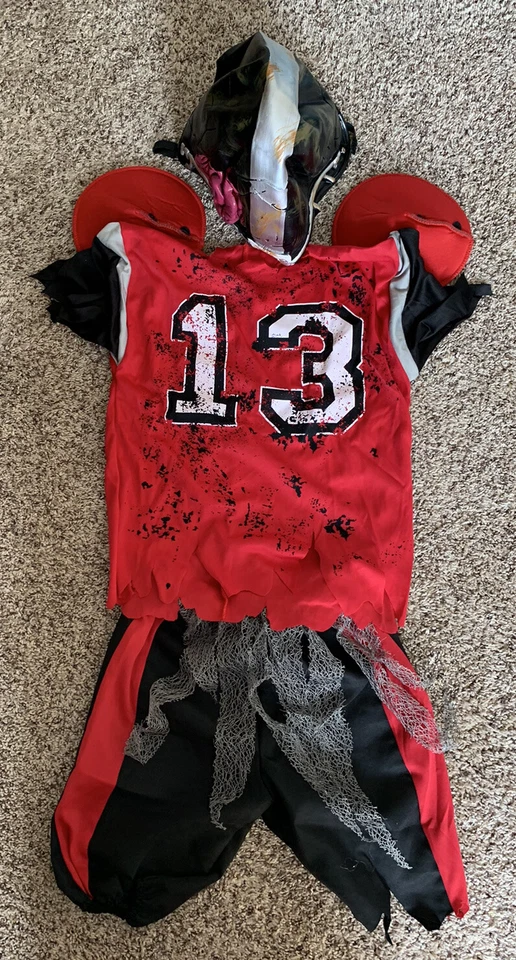 Disfraz de Halloween Zombie Jugador de Fútbol Zona Muerta Talla 6/7 *Falta Bufanda Foto 2 de 4
