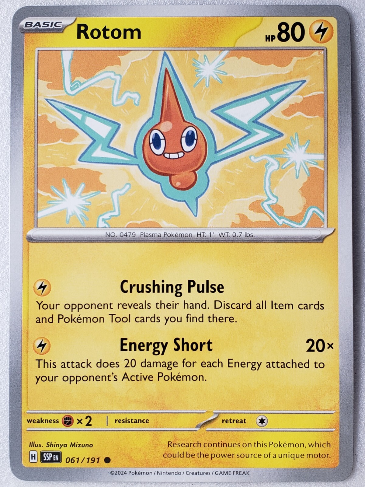 Rotom 061/191 NM / M Surging Sparks Pokemon Card $2 Combined Ship