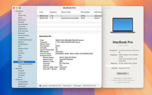 16" Apple MacBook Pro 2.4GHz Intel Core i9 32GB RAM 1TB SSD 2019 5300M + WNTY! - Afbeelding 8 van 8