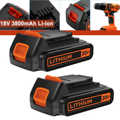 2X 20V 3.8AH Li-Ion LBXR20 Akku für Black & Decker MAX Matrix LCS1620 LBX20 Neu