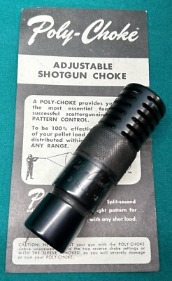 NOS. Deluxe Poly-Choke tube, Adjustable Vented 12 gauge shotgun, .815'' thread.