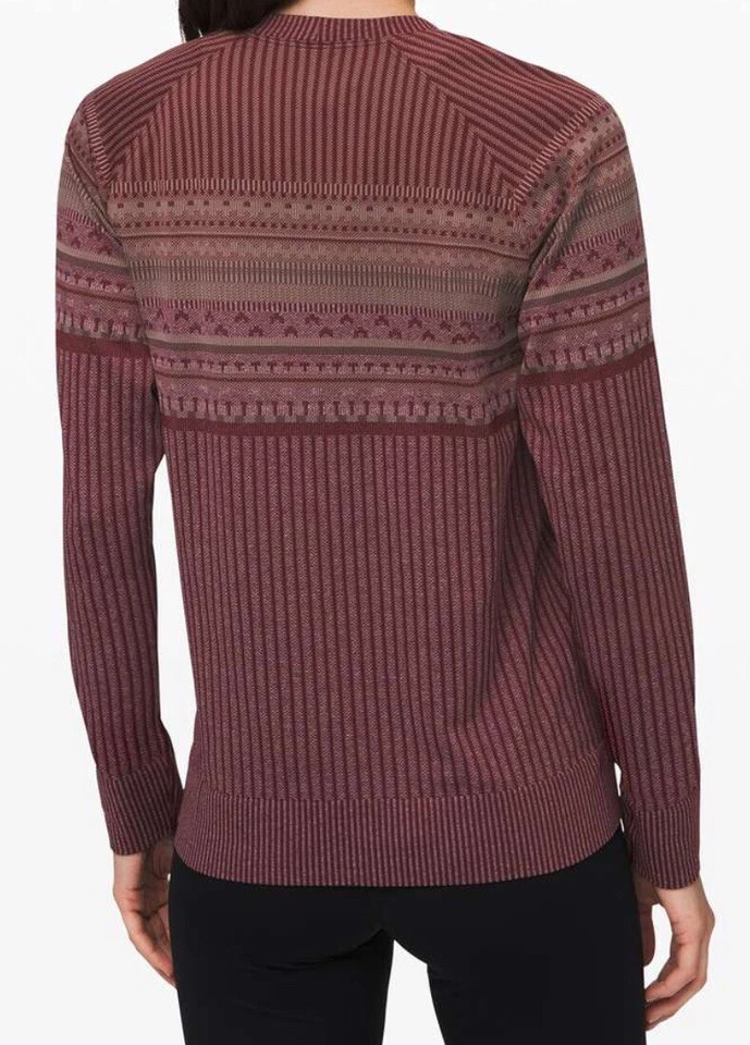 Novo com etiquetas~Pulôver Lululemon Rest Less granada relaxada casca antiga amoreira fosco GG - Imagem 4 de 4