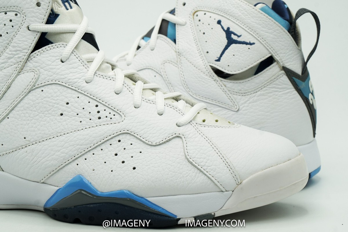 AIR JORDAN 7 VII RETRO USED SIZE 14 WHITE FRENCH BLUE FLINT