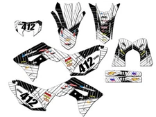 2021-2024 CRF 450 RL RACE SERIES White Senge Graphics Kit Compatible with Honda