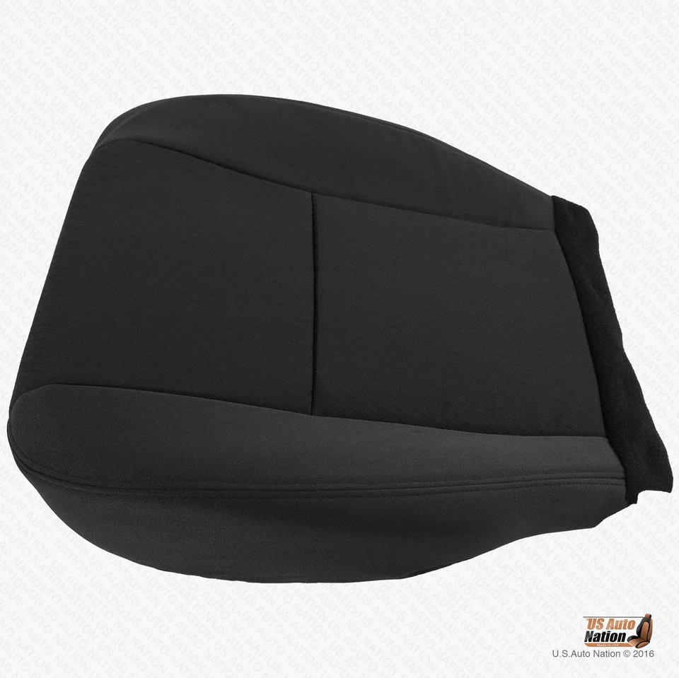 GMC Sierra 2500HD 2011 2012 - Cubierta de asiento de tela de repuesto inferior del conductor negra Foto 2 de 4