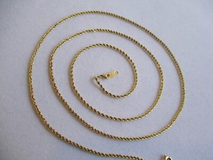 14K Michael Anthony Yellow Gold Rope Chain Necklace 24" [N21]