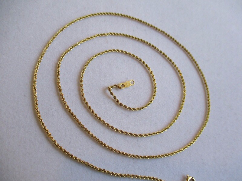 14K Michael Anthony Yellow Gold Rope Chain Necklace 24" [N21]