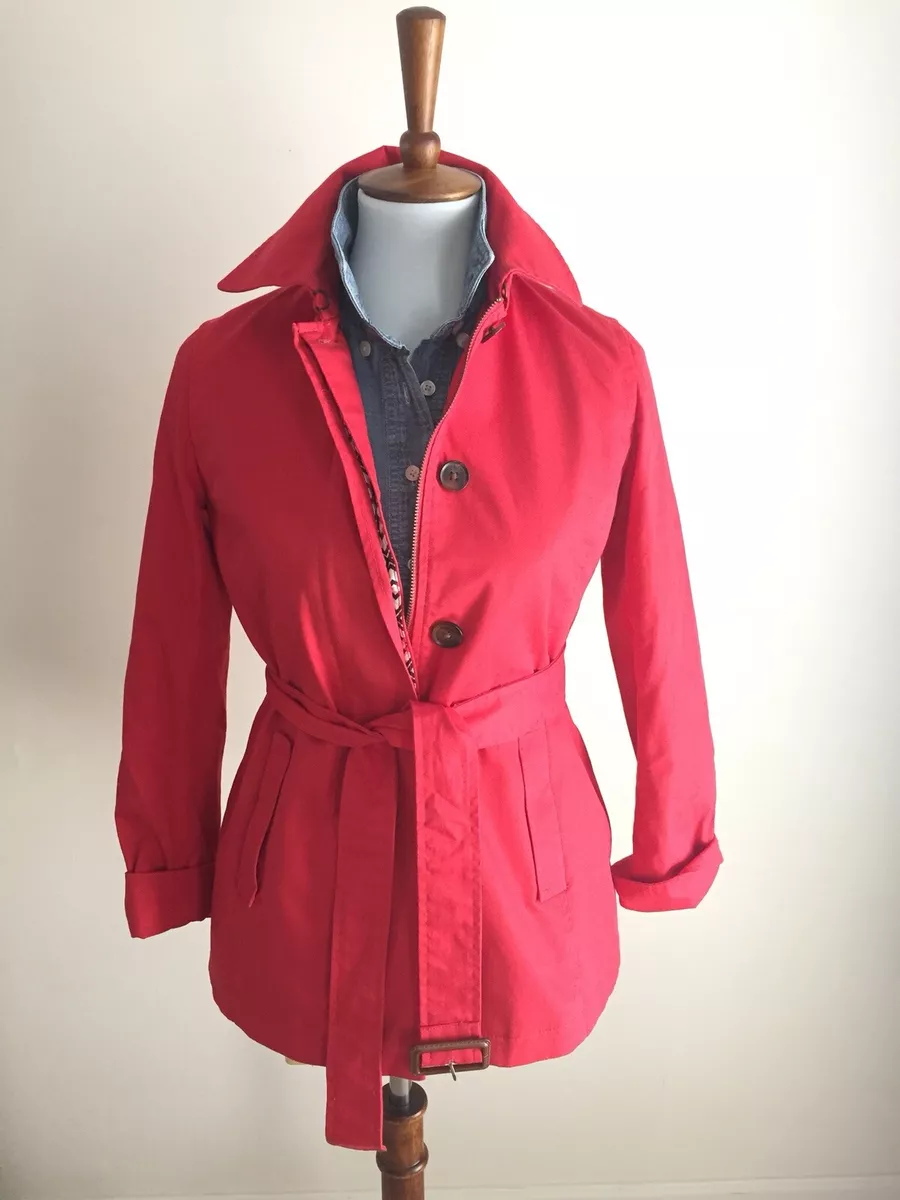 Banana republic red trench best sale coat