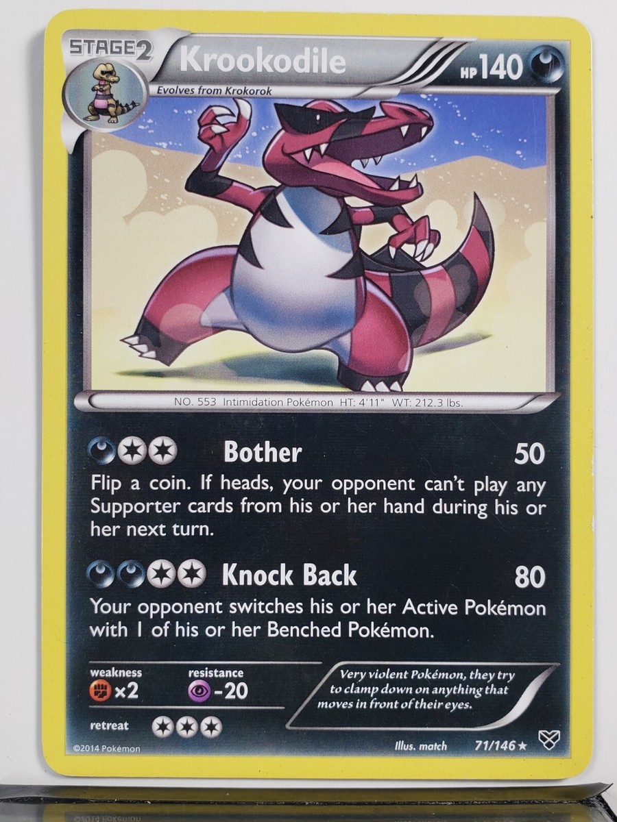 Krookodile 71/146 LP - RARE Non Holo XY Base Set Pokemon Card $2