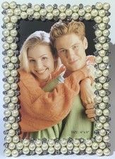 4"x6" Photo Frame - Contains 60 Clear Crystals  108 Imitation Pearl Accents