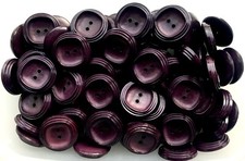 Large 34mm 54L Burgundy Wine Purple Polished 2 Hole Coat Buttons Button (Y147)