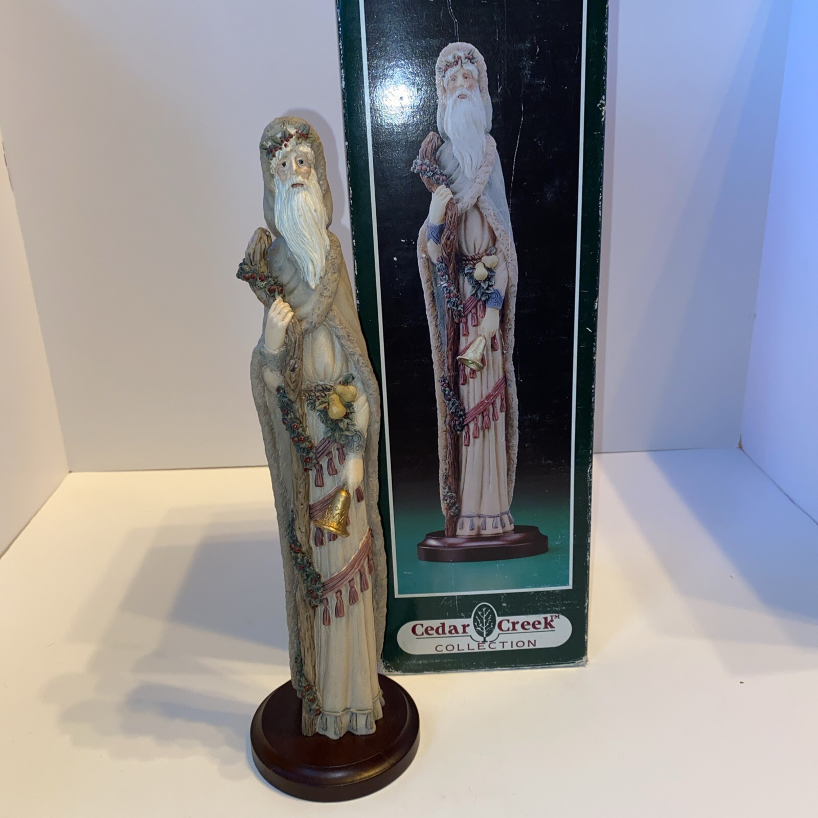 Vintage St Nicholas & Me Old World 12” Figurine W/Staff