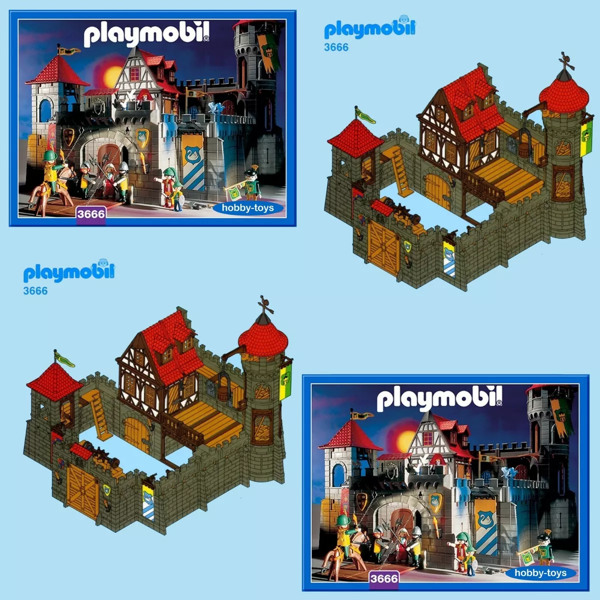 PLAYMOBIL CHATEAU FORT 3667, des années ' 90 - / - 3666 EUR 115,00 -  PicClick FR