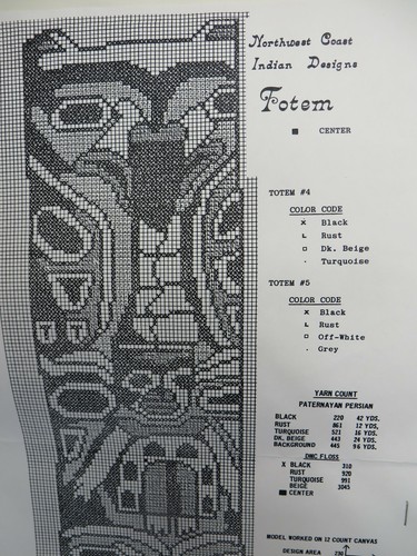 Totem Pole Cross Stitch Kit. Sitka Stitches Alaskan and NW Pacific Designs NEW - Picture 7 of 8