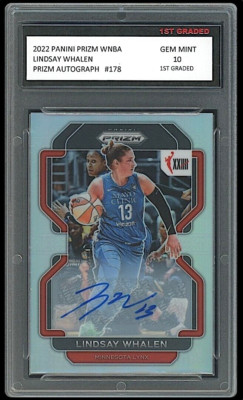Lindsay Whalen 2022 Panini Autograph Prizm WNBA 1st Graded 10 Lynx/Sun Card #178