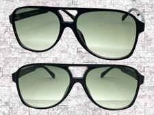 Mens or Women Classic Vintage Retro Style SUNGLASSES Large Black Frame Gray Lens