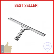 Unger Professional 12” Stainless Steel Window & Glass Cleaning Squeegee - Cleani