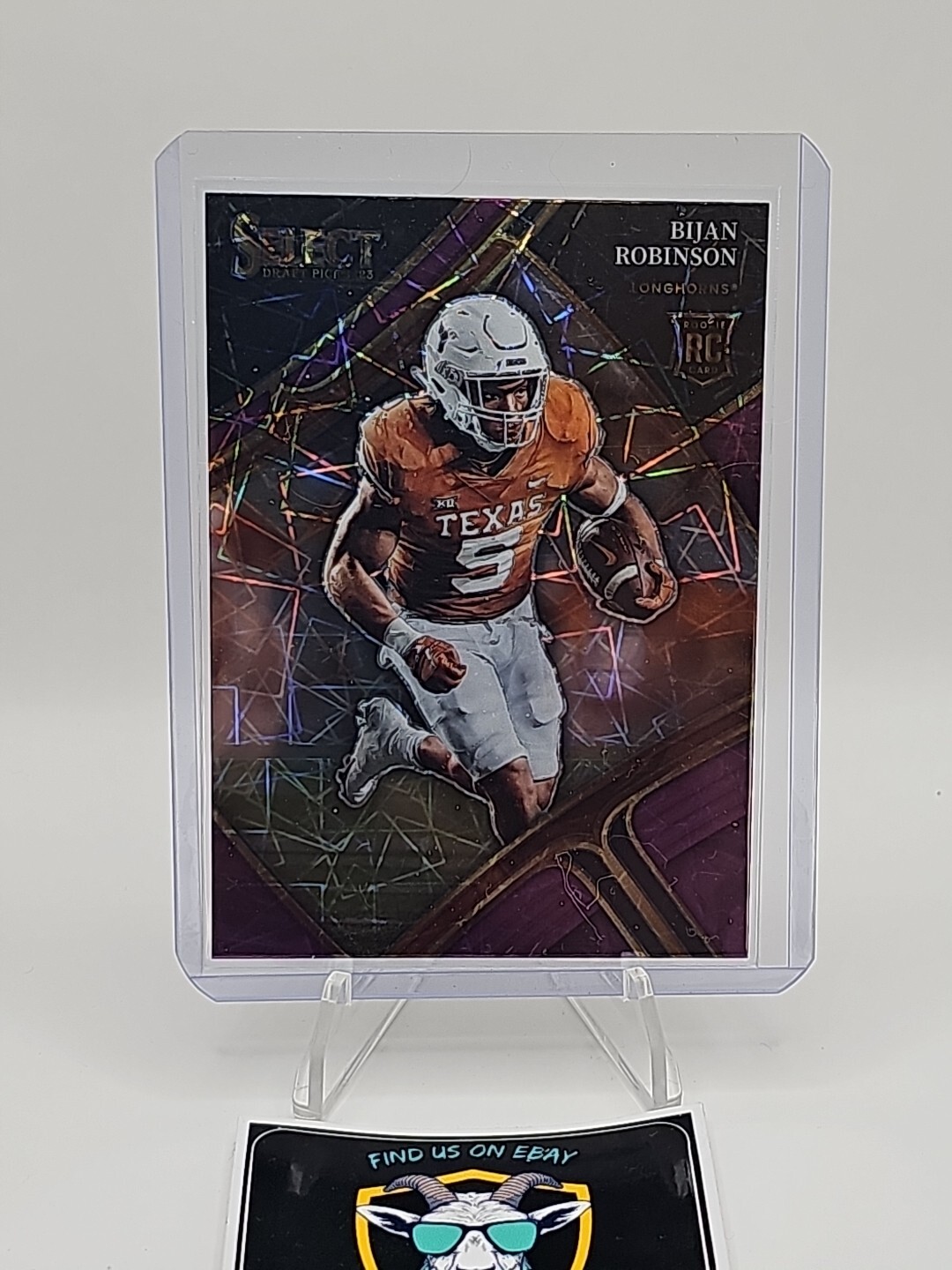 Bijan Robinson 2023 Select Draft Picks FIELD LEVEL Purple Lazer Prizm RC FALCONS